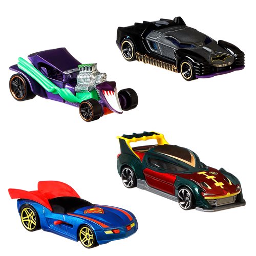 Hot Wheel DC Character Car Mix 4 Vehicle Case