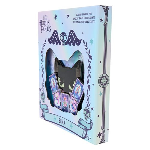 Hocus Pocus Tarot Binx Glow-In-The-Dark Sliding 3-Inch Collector Box Pin