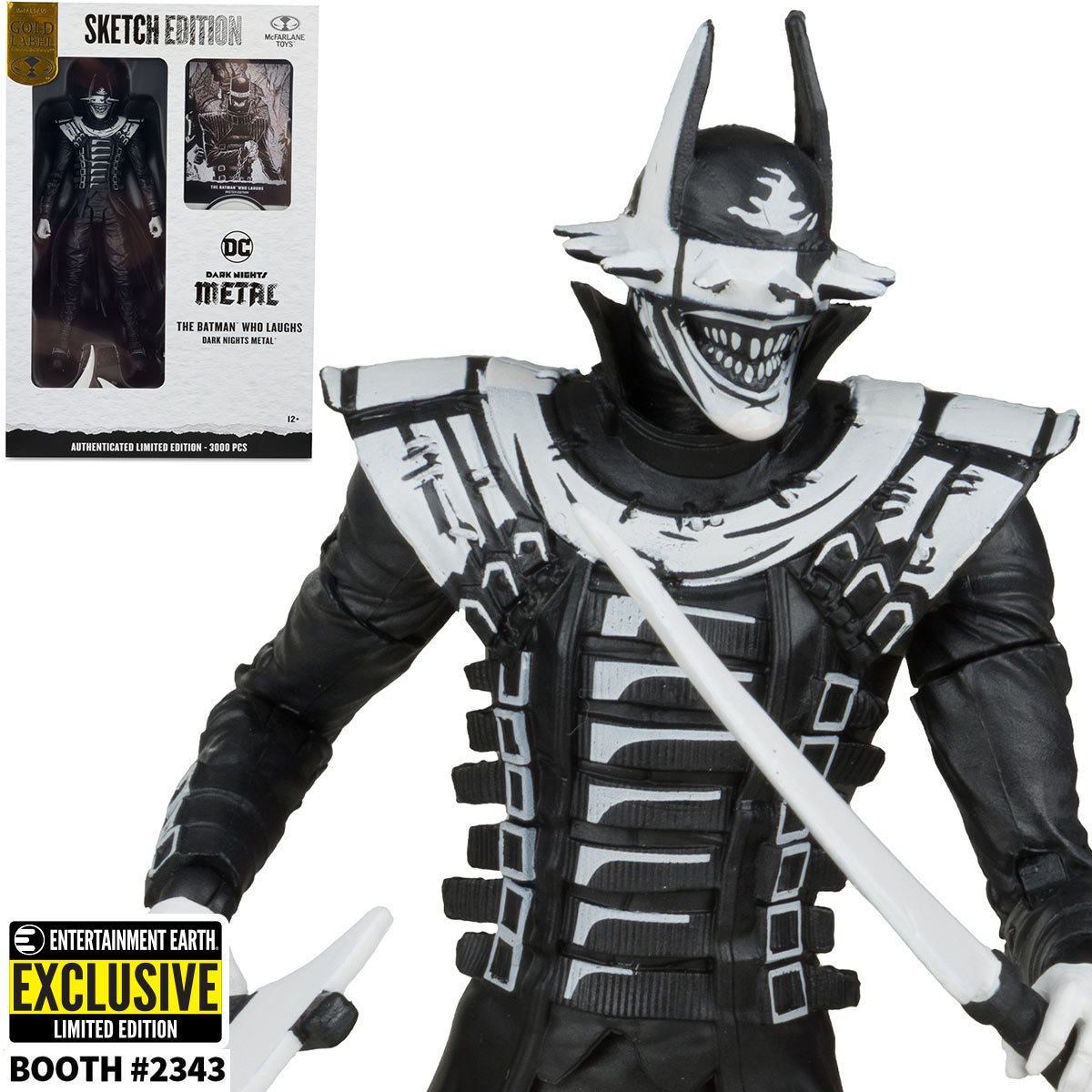 McFarlane Toys – DC Multiverse The Grim Knight (Dark Nights Metal) Gold Label – Edizione Limitata 17,8 Cm – Bianco E Nero Con Accenti Blu