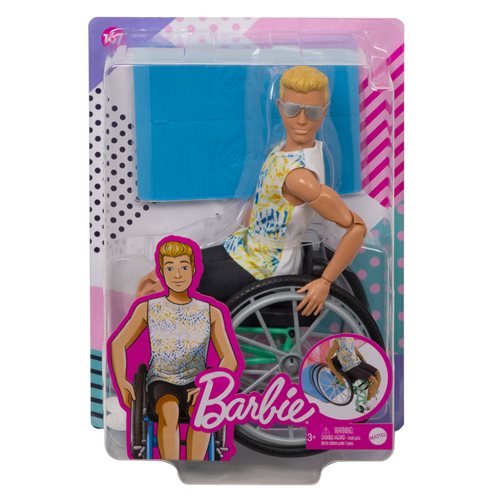 Ken Fashionista Doll #167 with Wheelchair and Tie-Dye Shirt