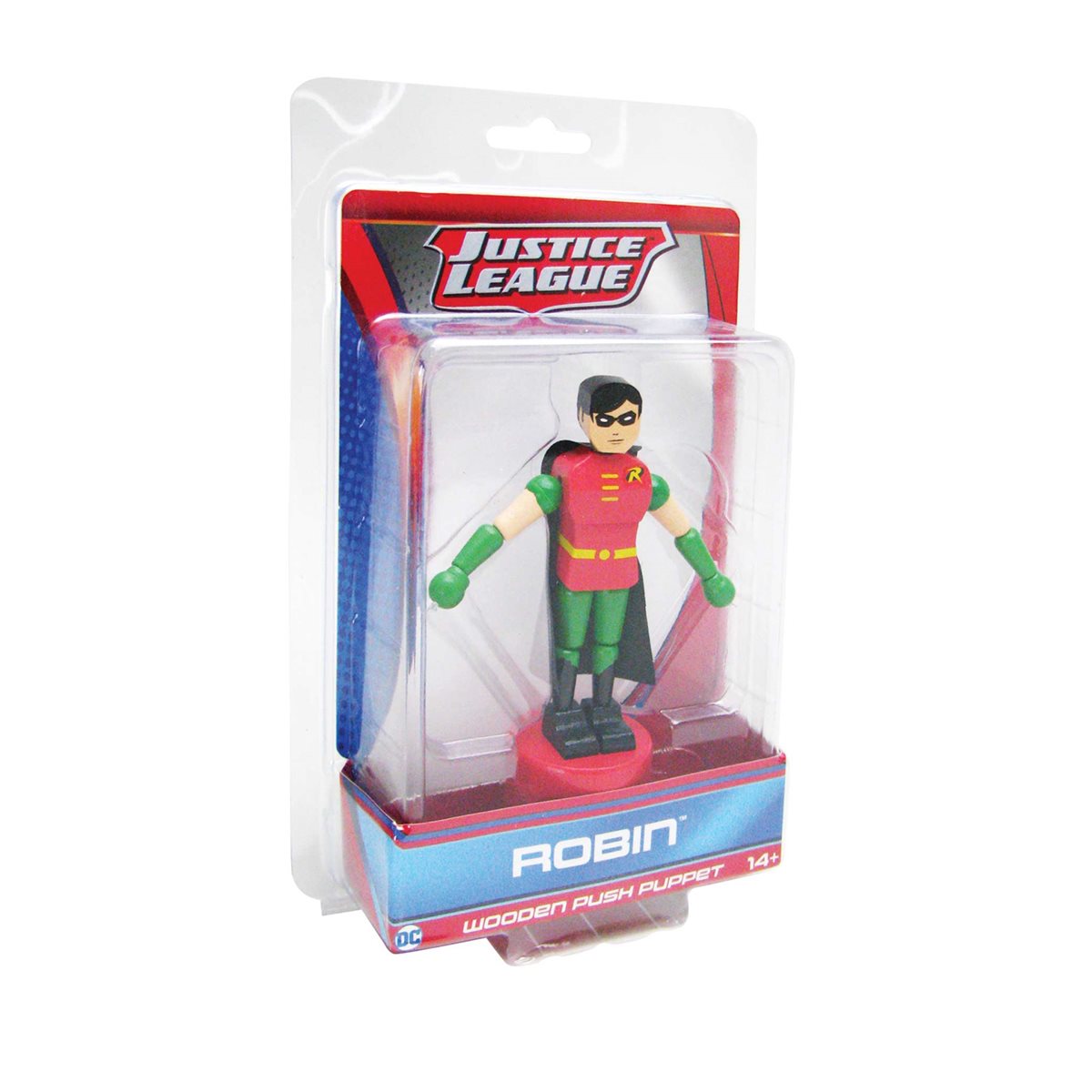 Justice League Robin Wooden Push Puppet DC Comics entertainment Earth WB NEW 