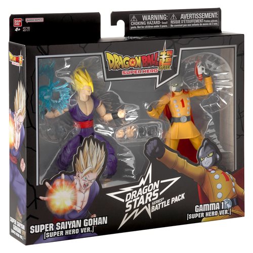 Dragon Ball Super Hero Dragon Stars Battle Pack Super Saiyan Gohan vs. Gamma 1 Action Figure 2-Pack