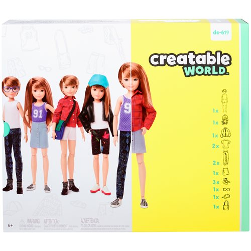 Creatable World Deluxe Character Kit DC-619 Doll
