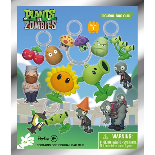 Plants vs. Zombies 3D Foam Bag Clip Random 6-Pack