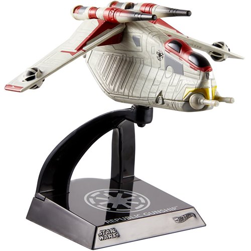Star Wars Hot Wheels Starships Republic Gunship, Not Mint