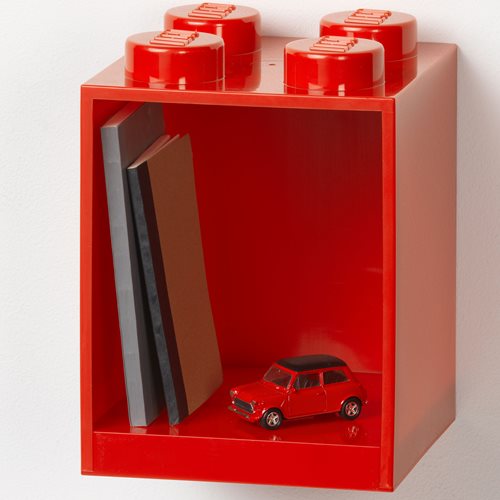 LEGO Red 4 Knob Brick Shelf