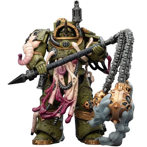 Joy Toy Warhammer 40,000 Death Guard Blightlord Terminator 2 with Flail of Corruption 1:18 Scale Action Figure