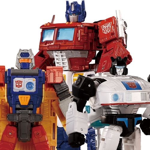 Transformers Dramatic Capture Series DCS-2 Autobot Headquarters Jazz, Mainframe, and Optimus Prime Set