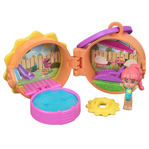 Polly Pocket Impulse Micro Doll Mini-Figure Key Chain Case of 4