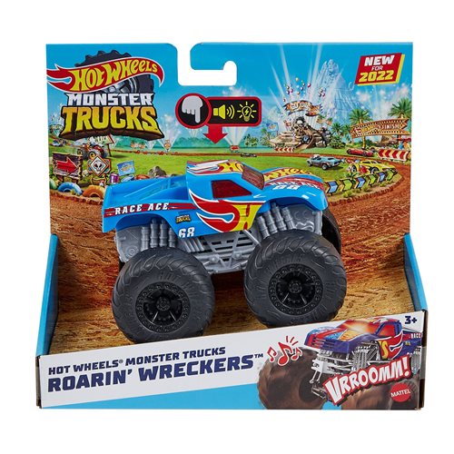 Hot Wheels Monster Trucks 1:43 Scale 2023 Mix 2 Lights and Sounds Vehicle Case of 4