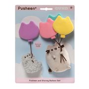 Pusheen the Cat Pusheen and Stormy with Balloons Suction Cup Plush