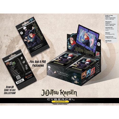 Jujutsu Kaisen Series 1 Cybercel 3D Cel Art Collectible Display of 20 Packs