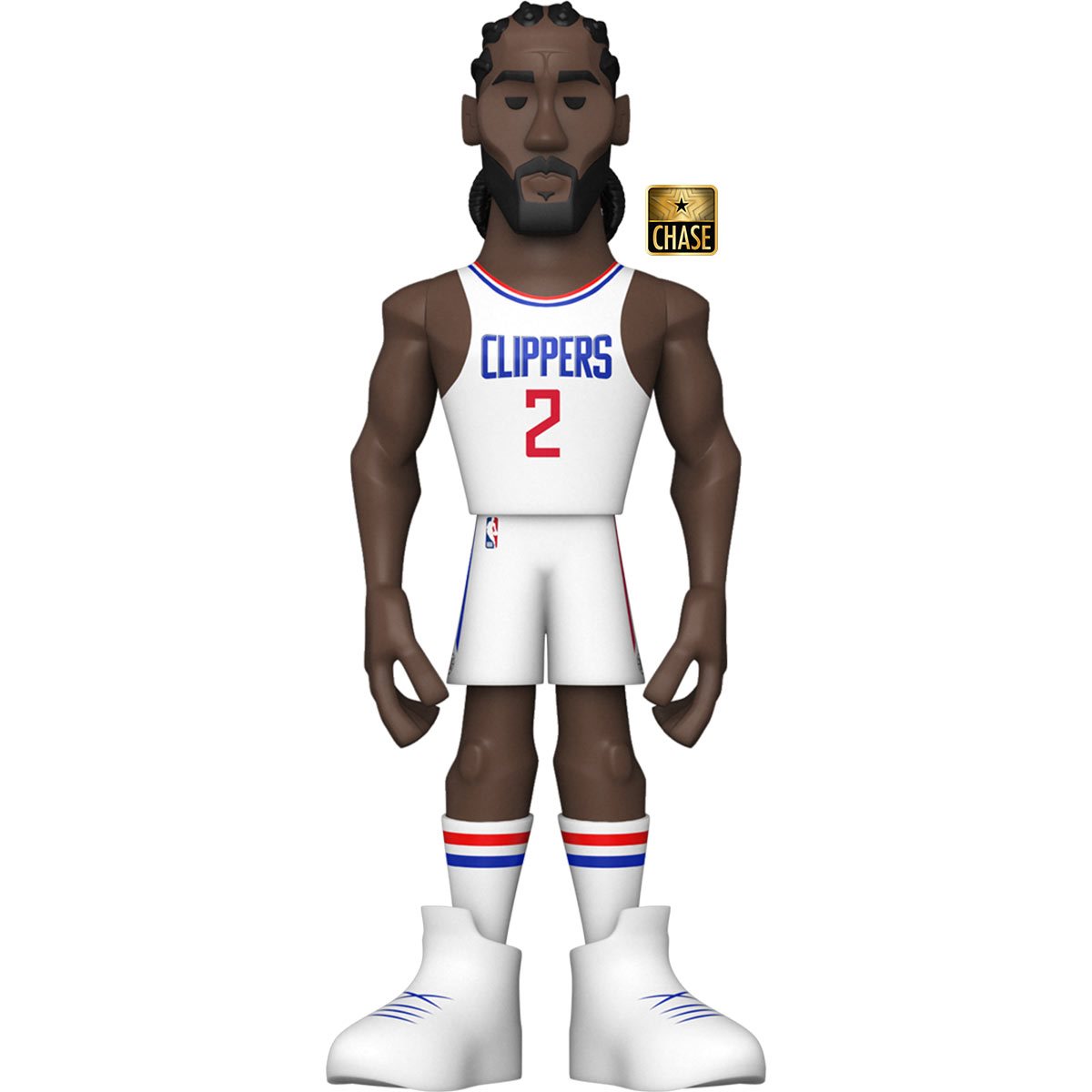 Sheshow Men's La Clippers Kawhi Leonard 2# White Gold Edition