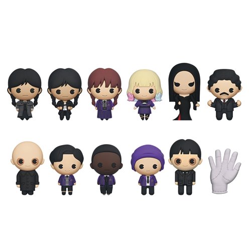 Wednesday Addams Series 4 3D Foam Bag Clip Random 6-Pack