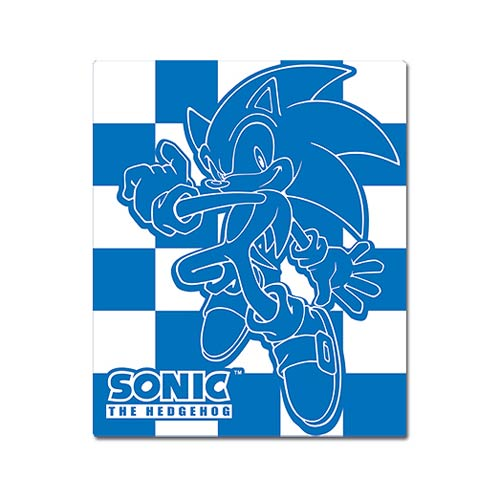 Sonic the Hedgehog Sonic White and Blue Throw Blanket