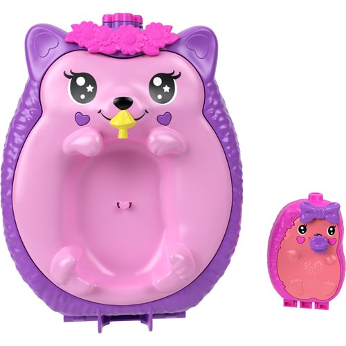 Polly Pocket Hedgehog Mom and Baby Wearable Compact Playset
