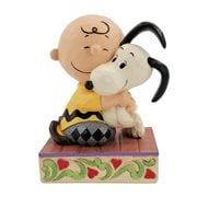 Peanuts Charlie Brown and Snoopy Hugging by Jim Shore Statue