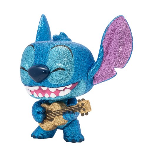 Lilo & Stitch Stitch with Ukulele Diamond Glitter Pop! Vinyl Figure - Entertainment Earth Exclusive, Not Mint