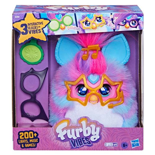Furby Vibes Blue Razz Interactive Electronic Plush Toy