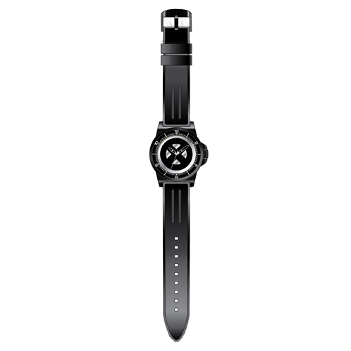 X-Men Logo Black Rubber Strap Watch