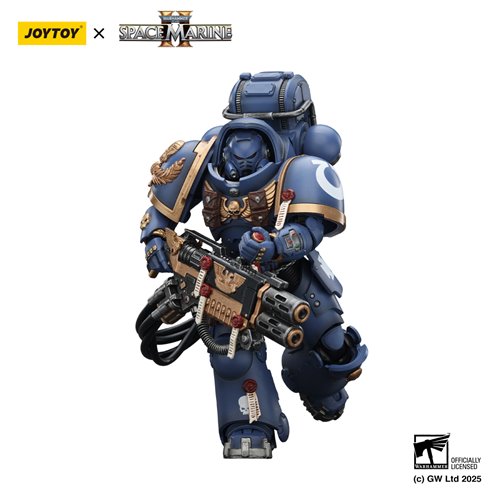 Joy Toy Warhammer Space Marine Ultramarine Heavy Artificer Armour with Relic Multi-Melta 1:18 Scale
