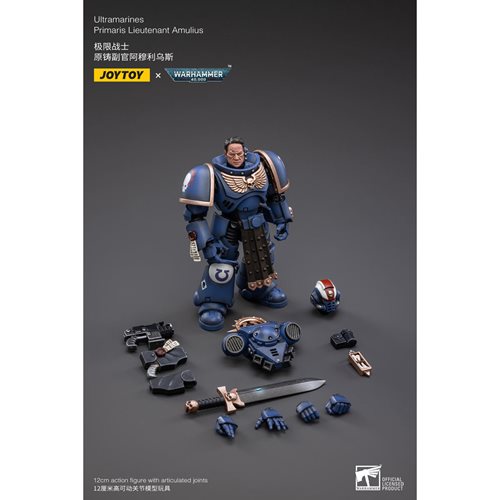 Joy Toy Warhammer 40,000 Ultramarines Primaris Lieutenant Amulius 1:18 Scale Action Figure