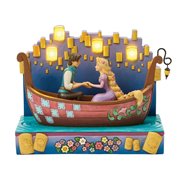 Disney Traditions Tangled Boat with LED Lanterns Statue