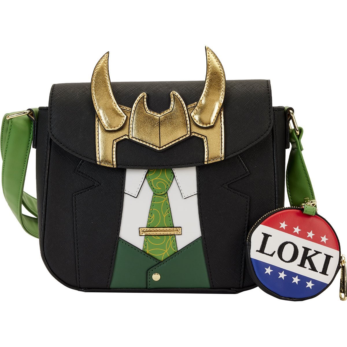 Buy Loungefly Marvel Loki Cosplay Faux Leather Womens Double Strap Shoulder  Bag Purse Online at desertcartINDIA