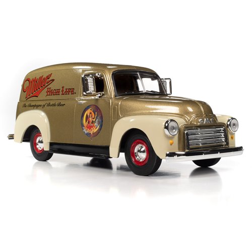 Miller High Life 1951 GMC Delivery Truck 1:24 Scale Die-Cast Metal Vehicle with Resin Miller Girl Fi