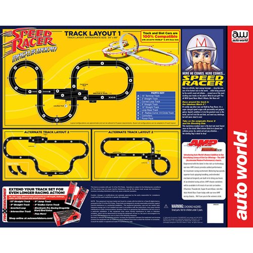 Speed Racer Mach 5 Mania Electric Slot Race Playset