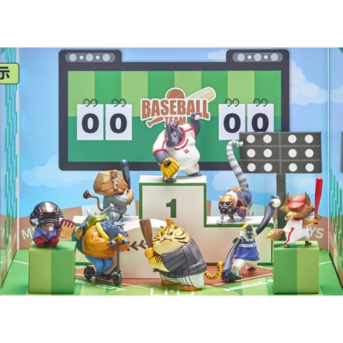 Animal City Baseball Team Blind-Box Vinyl Figure Case of 8