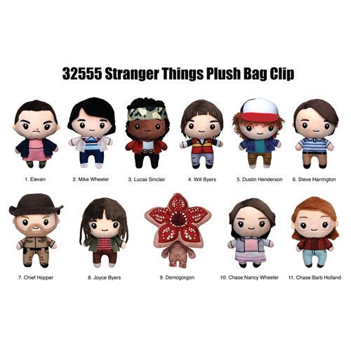 Stranger Things Plush Bag Clip Random 6-Pack