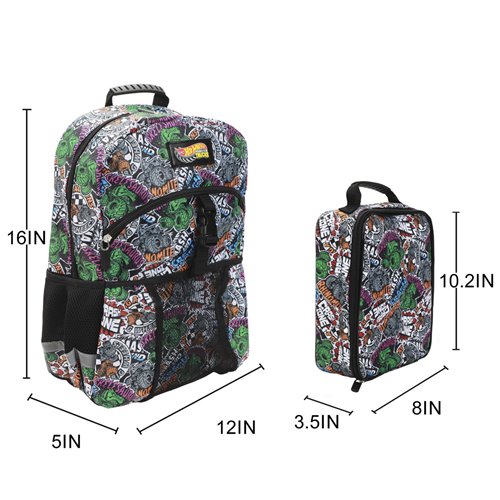 hot wheels tumi backpack Hot Wheels Monster Trucks All Over Print Youth Backpack Set