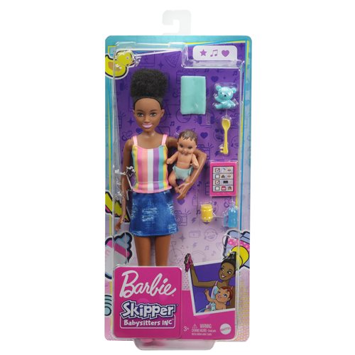 Barbie Skipper Babysitters Inc. Doll with Brunette Hair and Baby Set