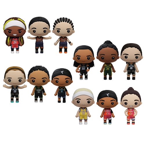 Womens National Basketball Association 3D Foam Bag Clip Random 6-Pack