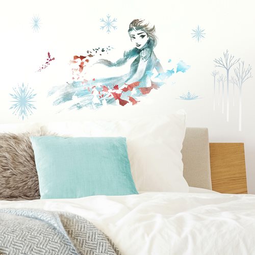 Frozen II Watercolor Elsa Peel and Stick Giant Wall Decals