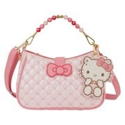 Hello Kitty Holiday Quilted Beaded Handle Crossbody Bag