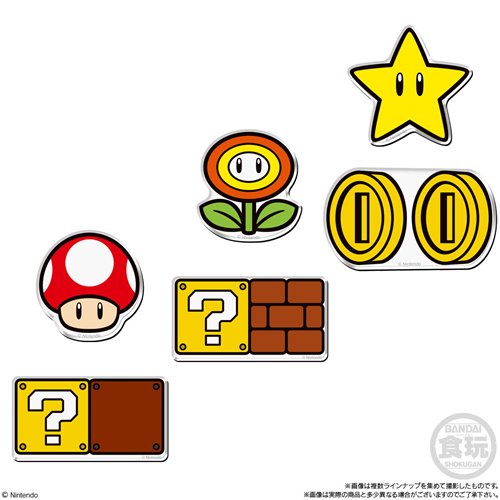 Super Mario Character Magnet Display Case of 14