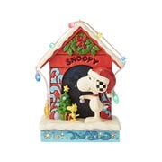 Peanuts Snoopy by Dog House by Jim Shore Statue