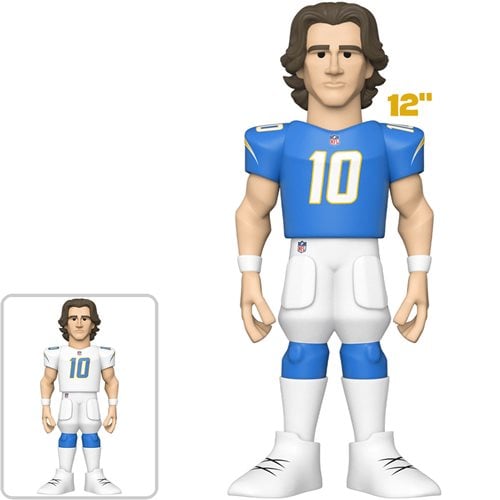 NFL Los Angeles Chargers Justin Herbert 12-Inch Vinyl Gold Figure, Not Mint