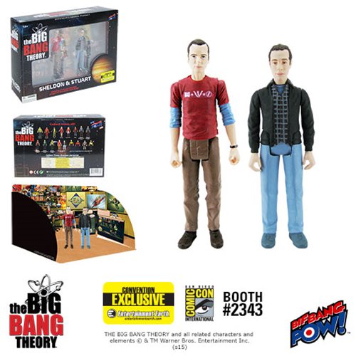 The Big Bang Theory Sheldon and Stuart 3 3/4-Inch Action Figures Set of 2 - Convention Exclusive
