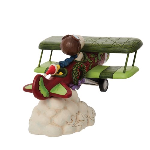 Peanuts Snoopy Flying Ace Plane Special Christmas Deliveries by Jim Shore Statue