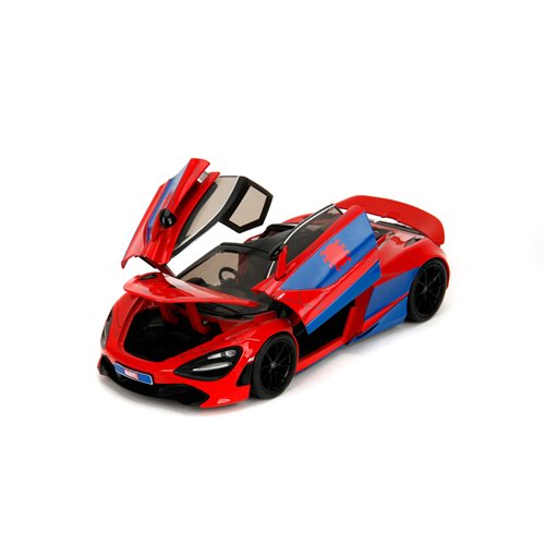 Hollywood Rides Marvel Spider-Man McLaren 720S 1:24 Scale Die-Cast Metal Vehicle with Spider-Man Fig