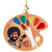 Bob Ross The Joy of Painting Color Palette 3 1/2-Inch Glass Ornament