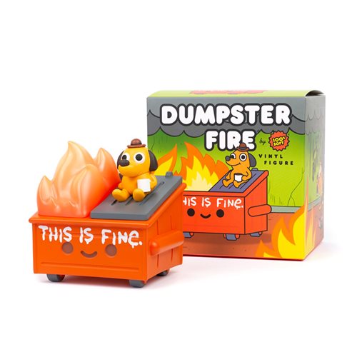 This is Fine Dumpster Fire Vinyl Figure