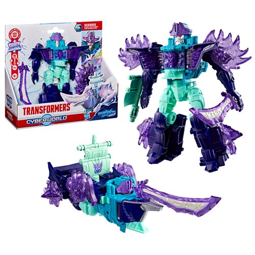 Transformers Cyberworld Scourge Ultimate Cyber Changers Energon Surge Action Figure