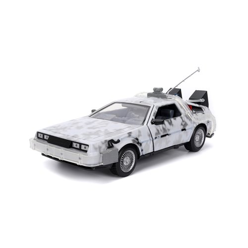 Hollywood Rides Back to the Future Time Machine Frosted 1:24 Die-Cast Metal Vehicle