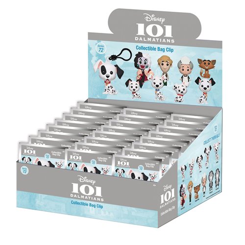 101 Dalmatians Series 72 3D Foam Bag Clip Random 6-Pack