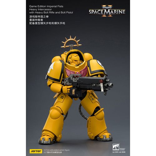 Joy Toy Warhammer 40,000 Space Marines Game Edition Imperial Fists Intercessor Rifle & Pistol 1:18 S