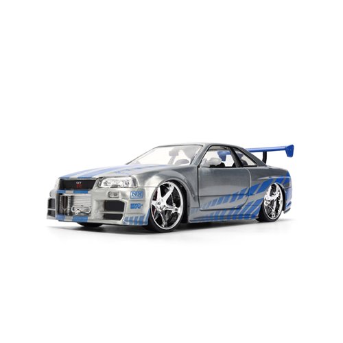 Fast and the Furious 25th Anniversary Brian's Nissan Skyline GT-R R34 1:24 Scale Die-Cast Metal Vehi